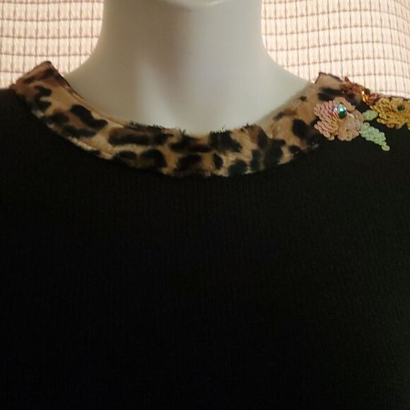 Storybook Knits For HSN Sleeveless Knit Sweater in Black L NEW - Picture 3 of 7